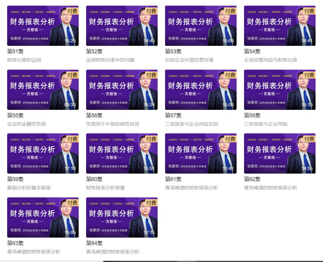 张新民《财务报表分析》完整版