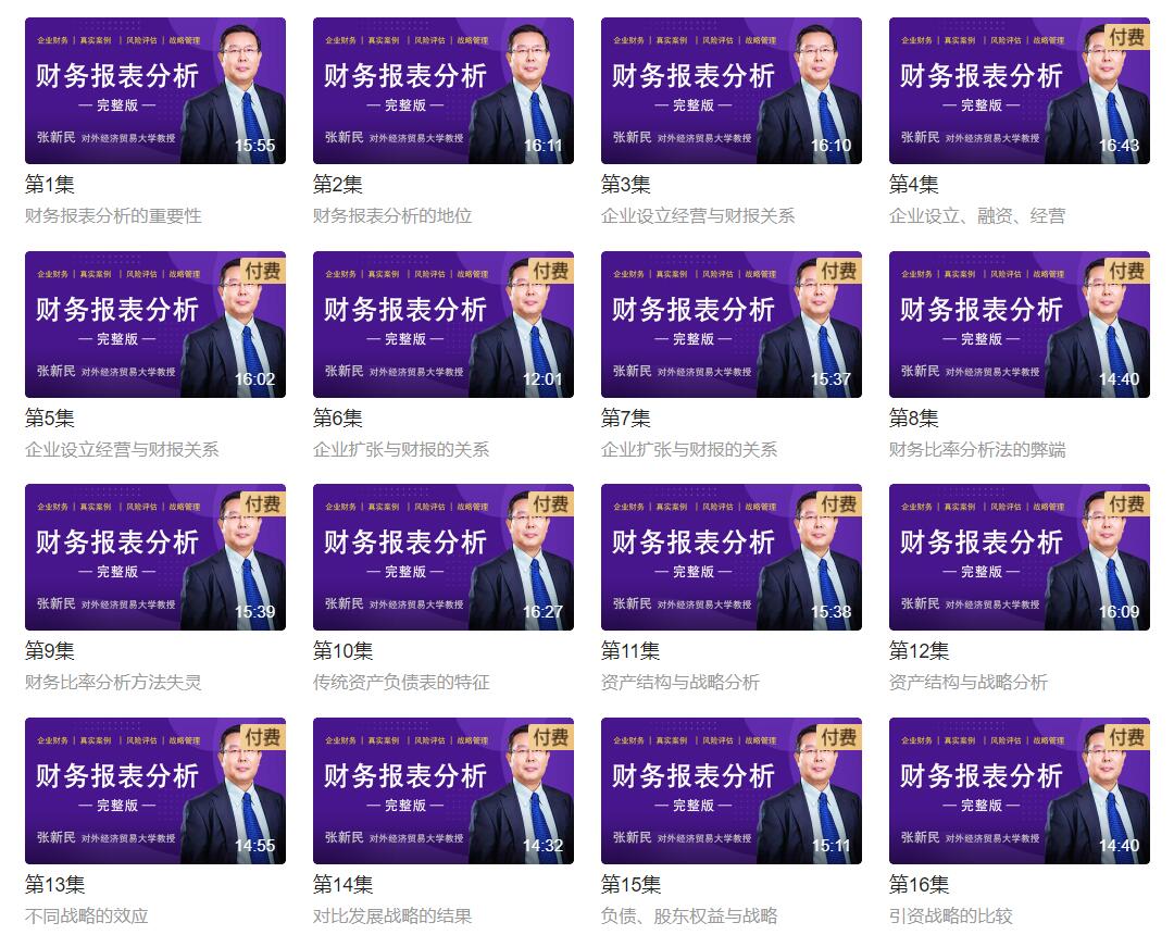 张新民《财务报表分析》完整版